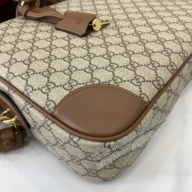 Gucci專櫃古馳最新款Emblem系列男士手提公事包 jh2594型號：821149
